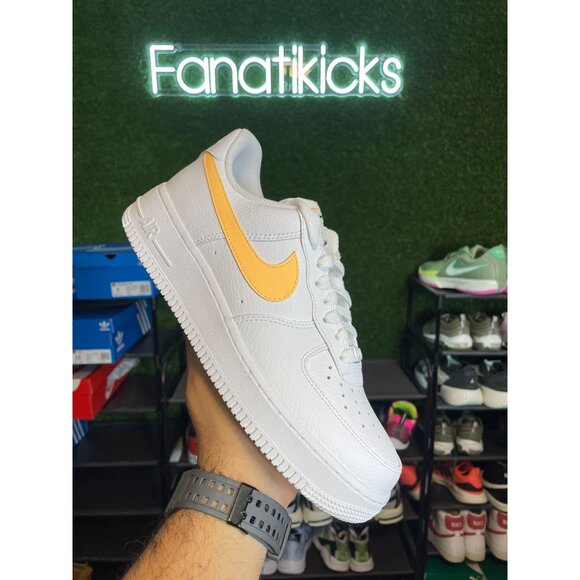 Nike Shoes - Nike Air Force 1 '07 Womens Size 9 Shoes White Orange Casual Sneaker FQ2742-100